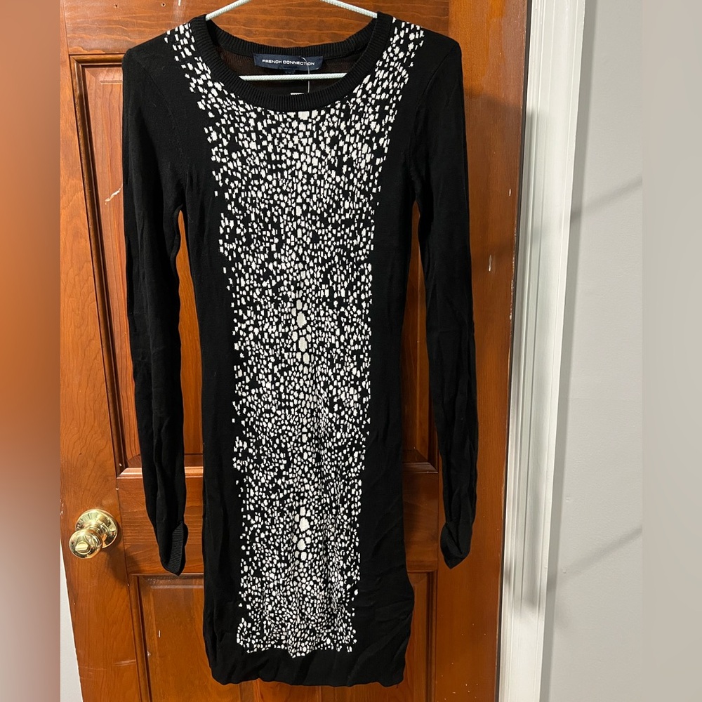 French Connection Monochrome Long Sleeve Dress